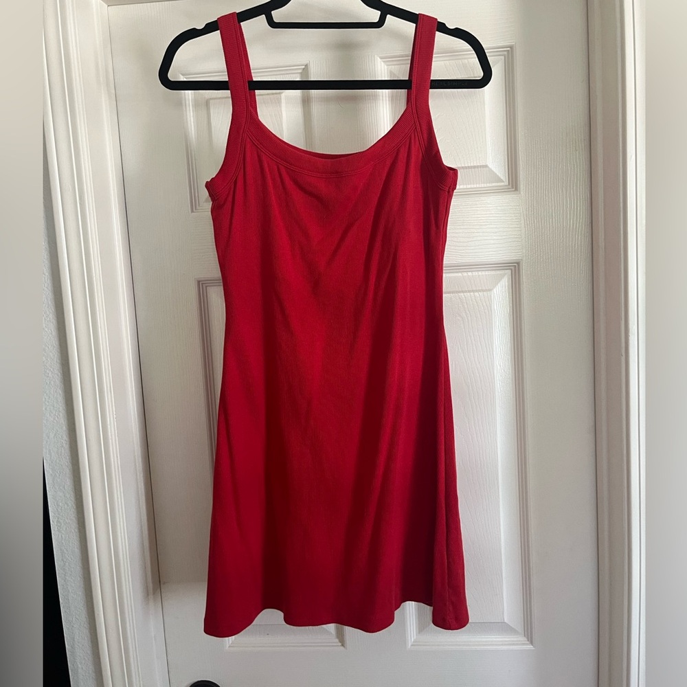 Red mini dress